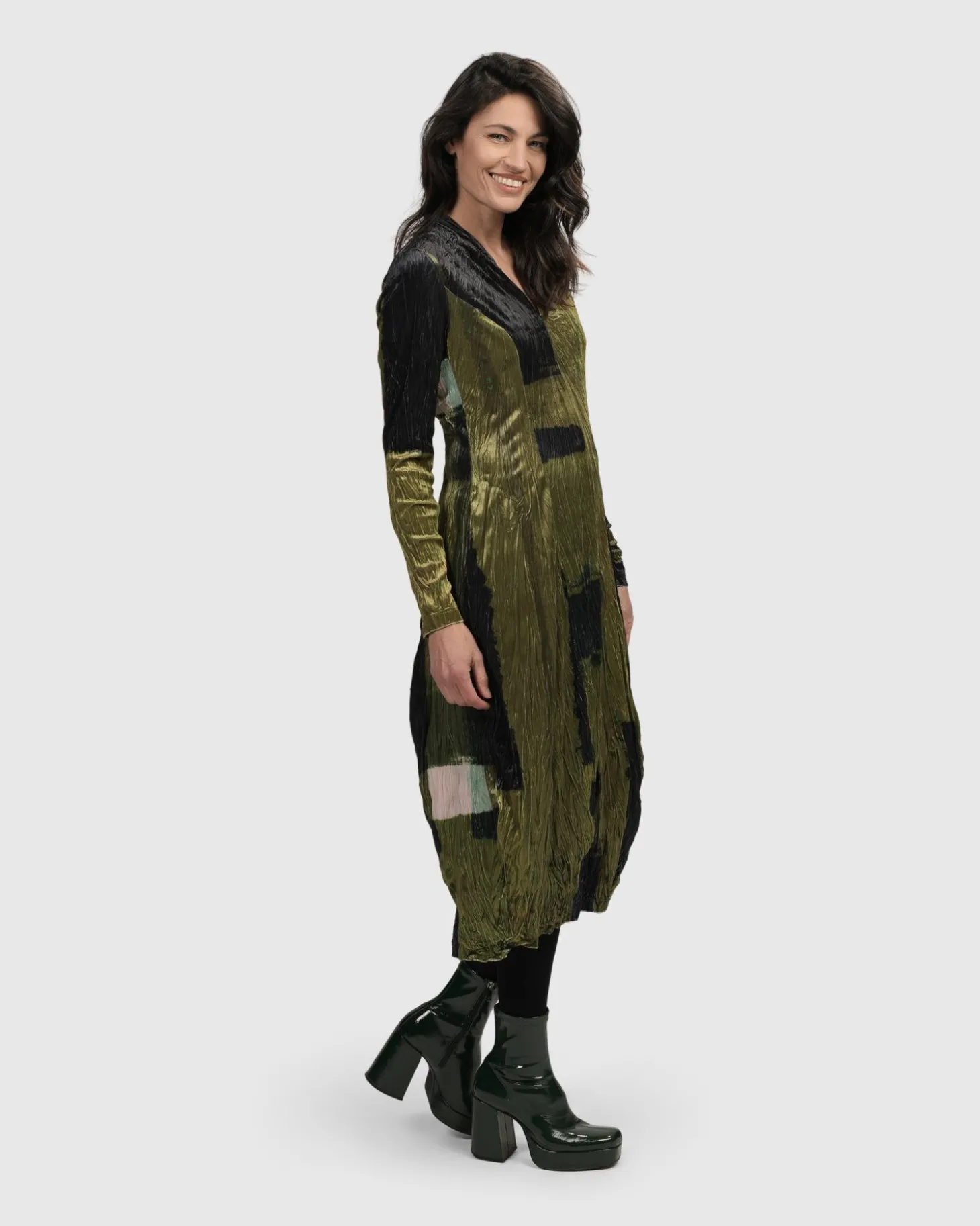 Al Fresco Cocoon Dress, Olive