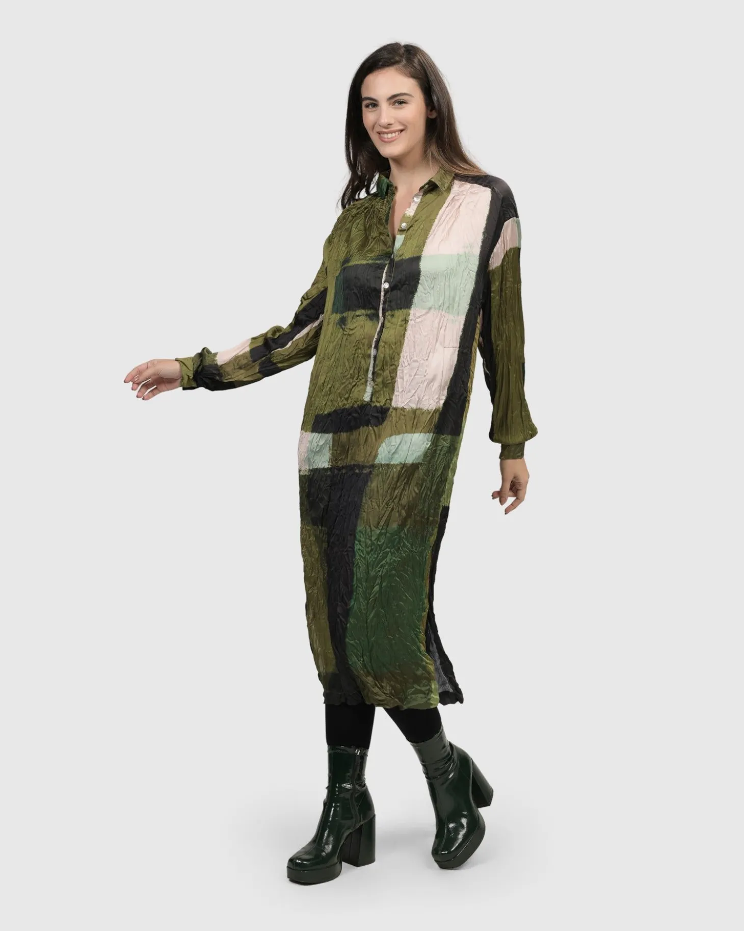 Al Fresco Shirt Dress, Olive