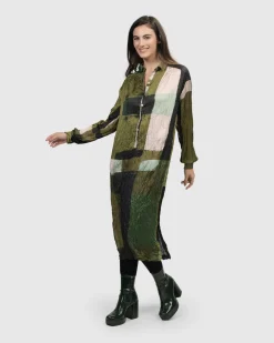 Al Fresco Shirt Dress, Olive