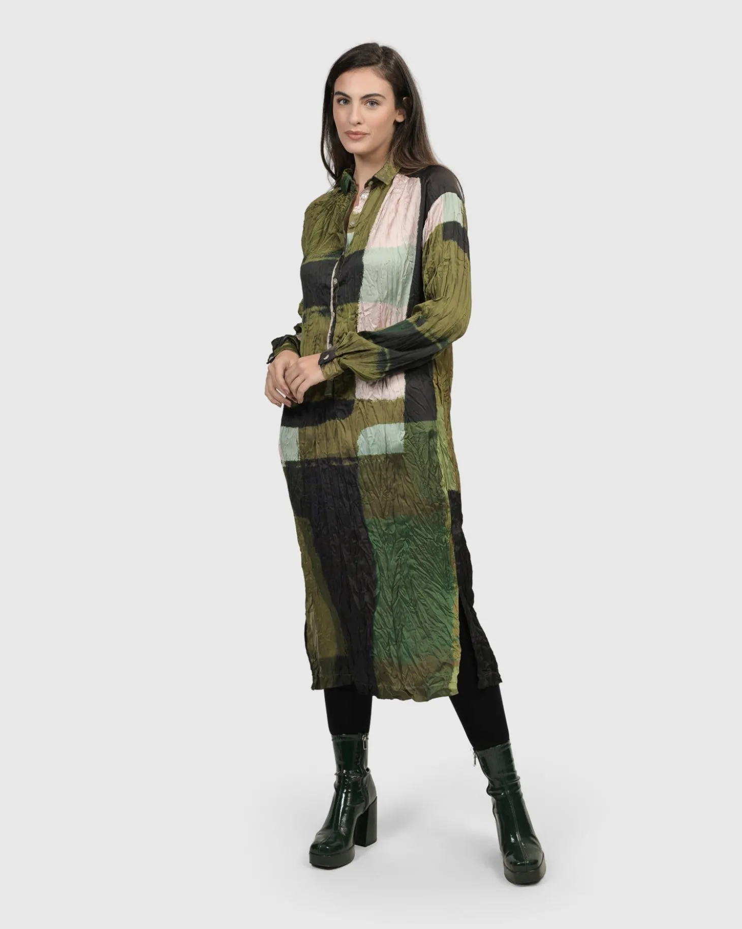 Al Fresco Shirt Dress, Olive
