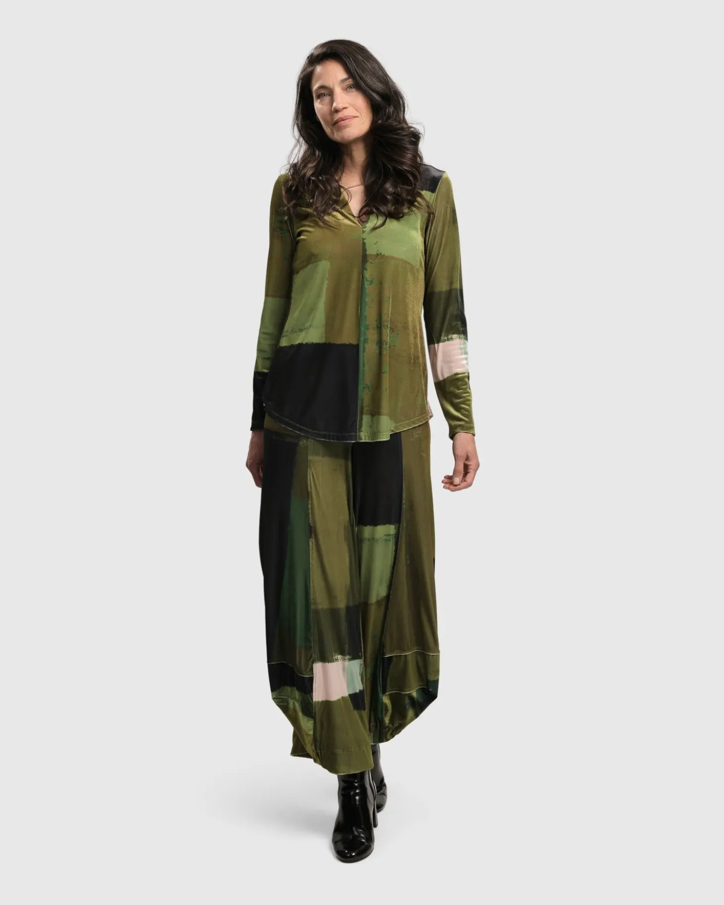 Al Fresco V Neck Pullover, Olive