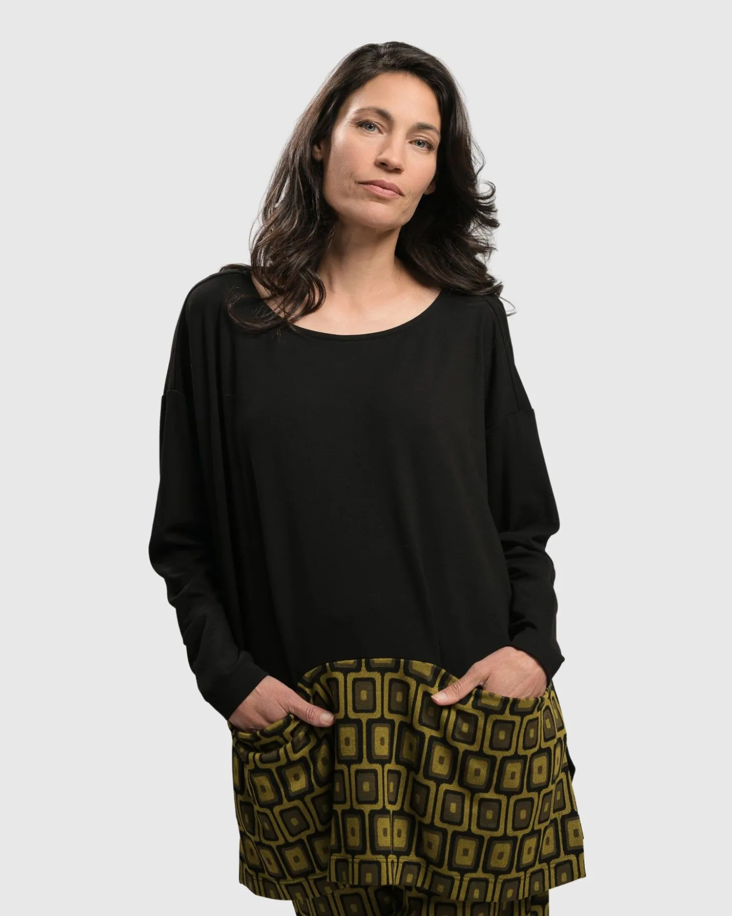 Alice Apron Pocket Top, Chartreuse