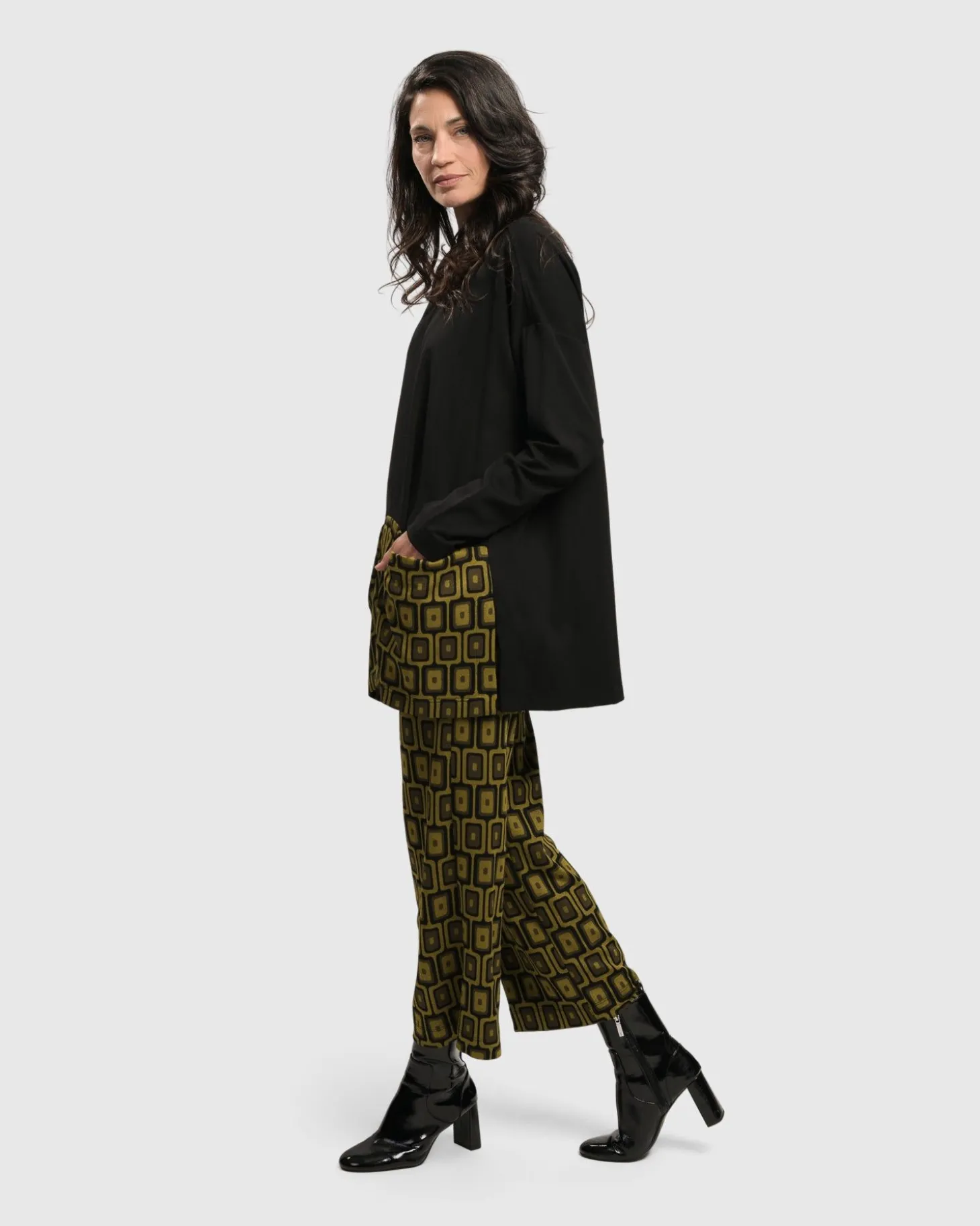 Alice Apron Pocket Top, Chartreuse