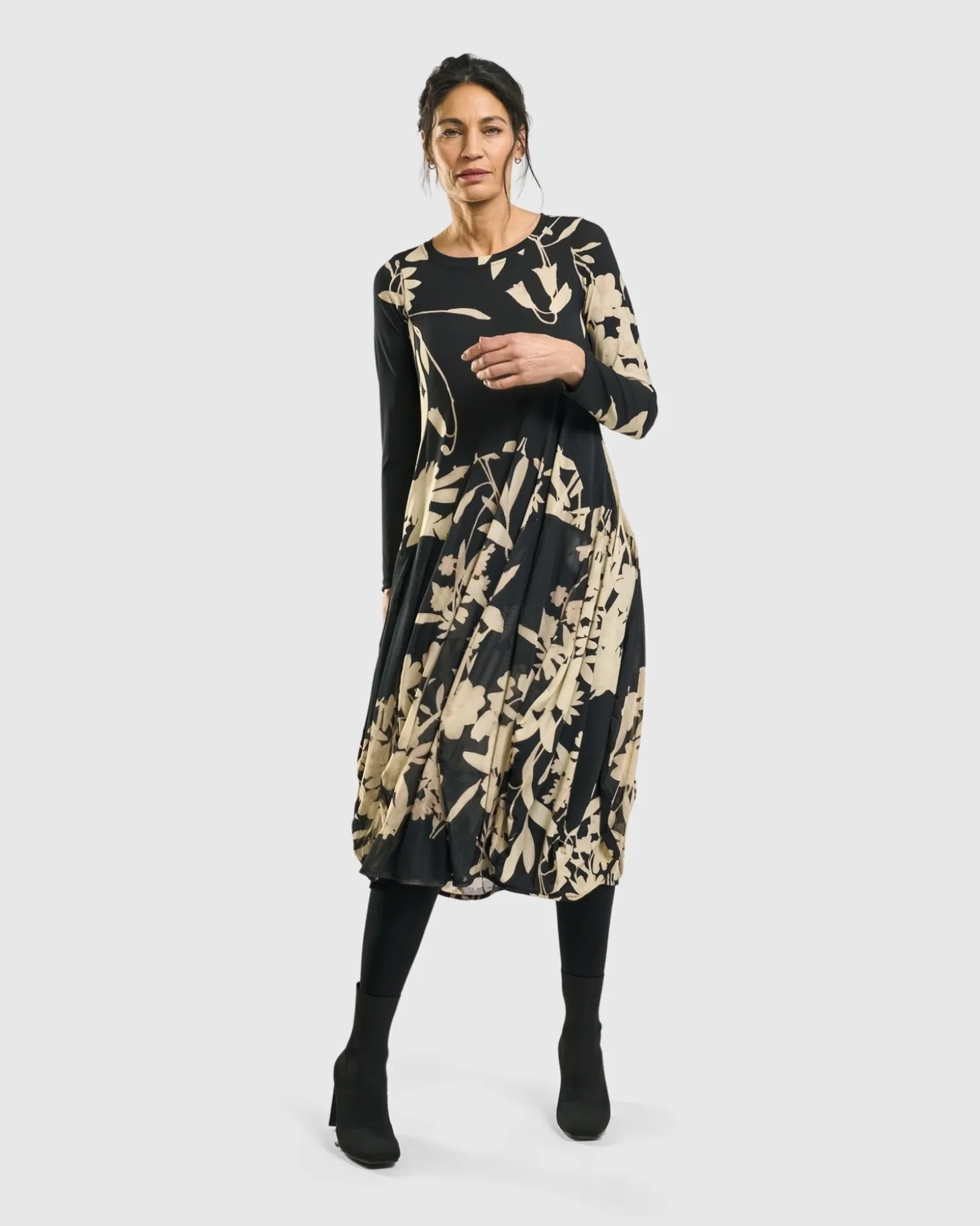 Amber Cocoon Dress, Floral