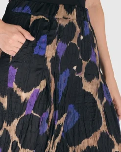 Amethyst Crinkle Palazzo Pants, Multi