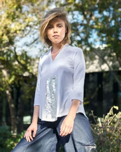 Anchorage V-Neck Top, White