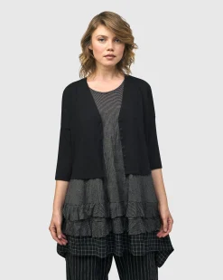 Andromeda Cropped Cardigan, Stripes
