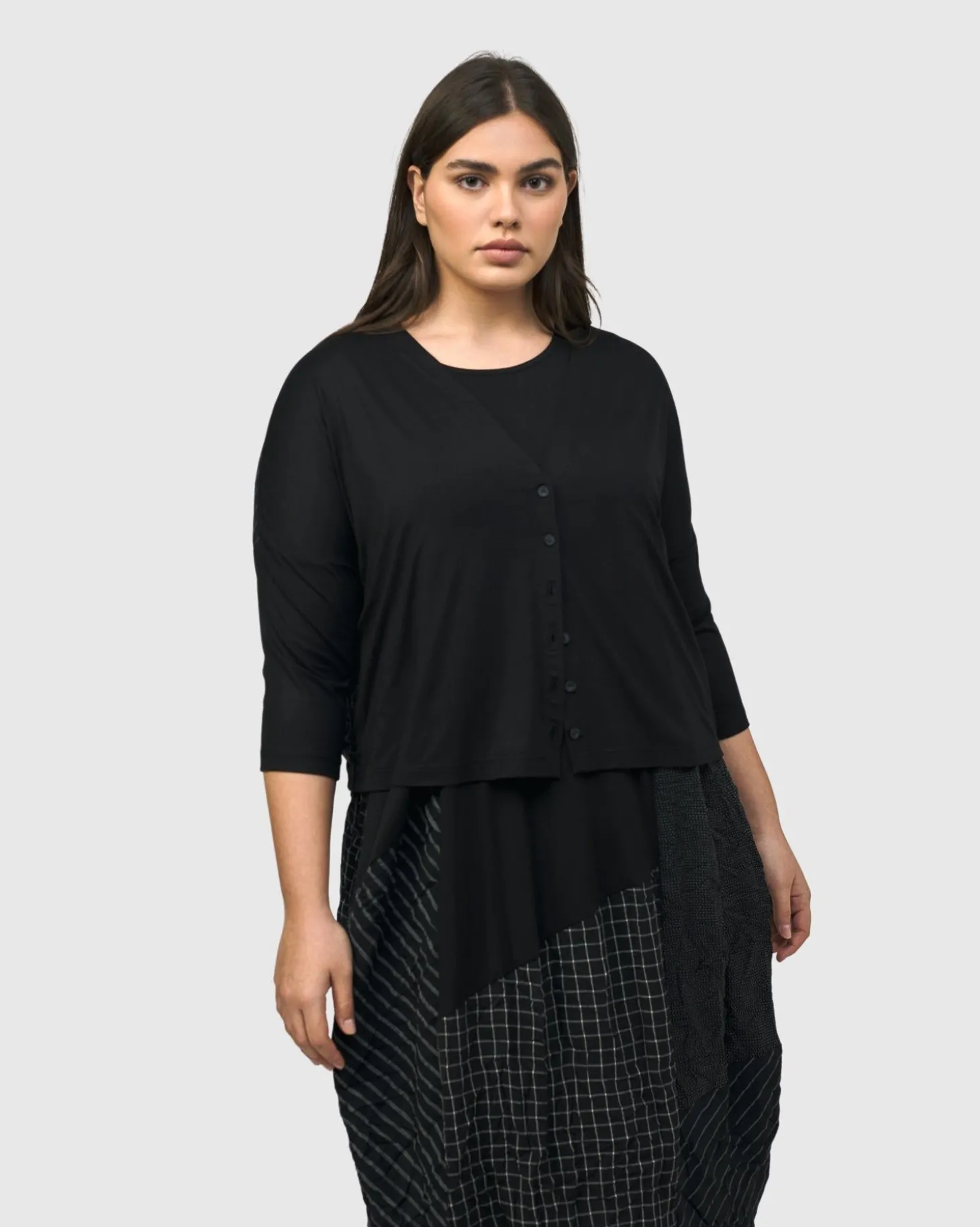 Andromeda Cropped Cardigan, Stripes