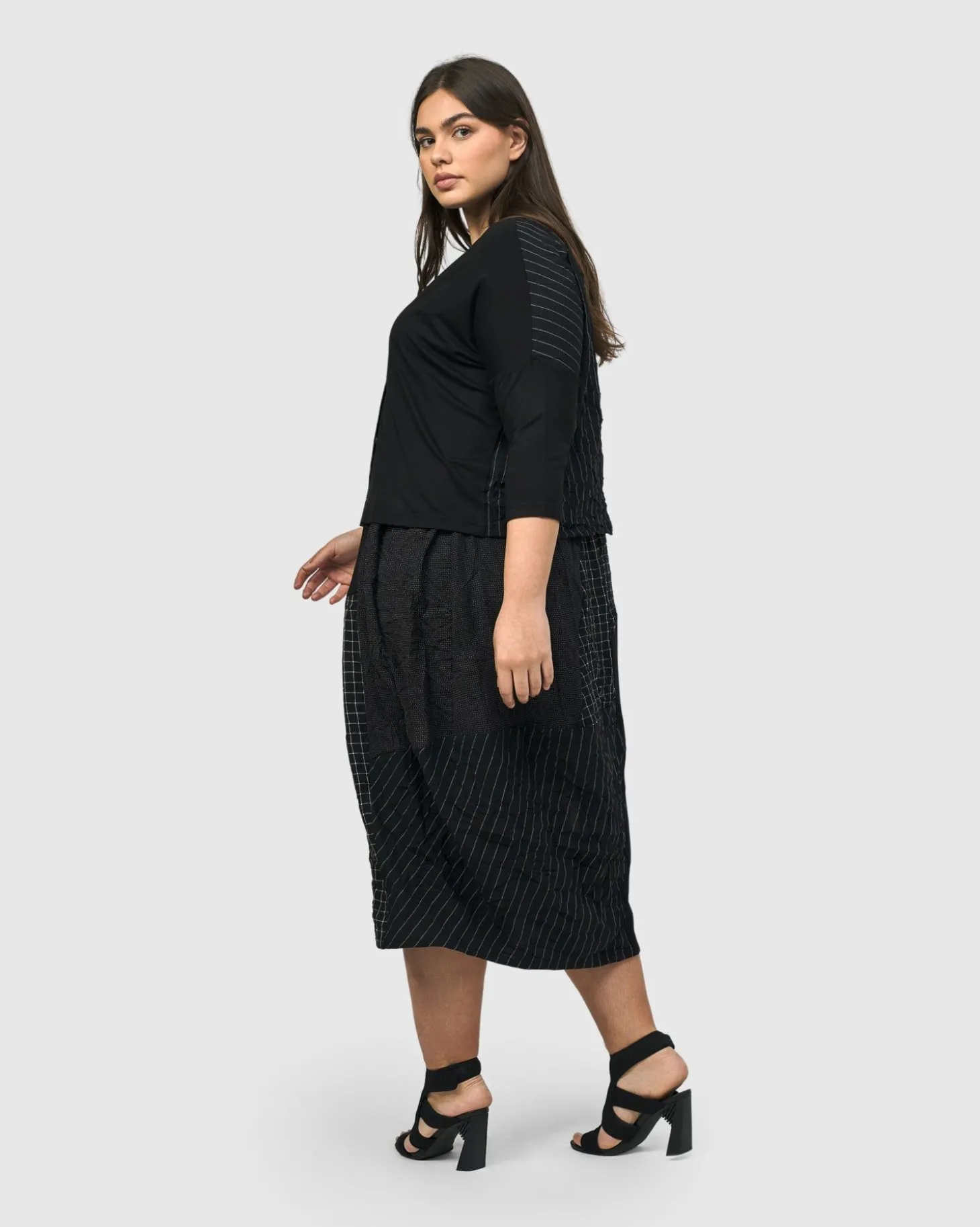 Andromeda Cropped Cardigan, Stripes