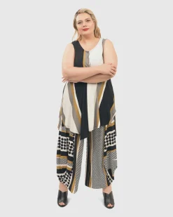 Ani Sleeveless Tunic Top, Stripes