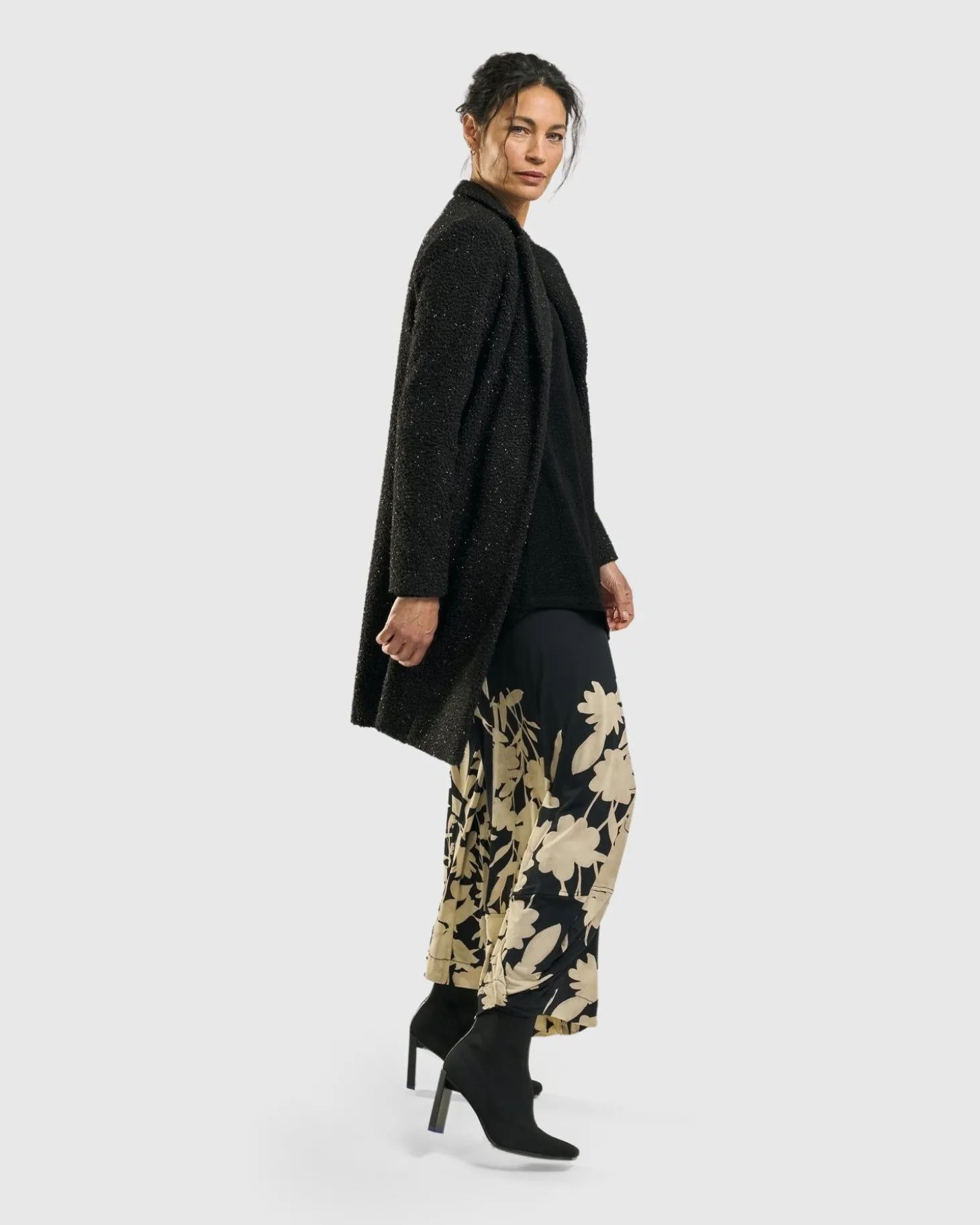 Aquarius Cardigan Jacket, Charcoal