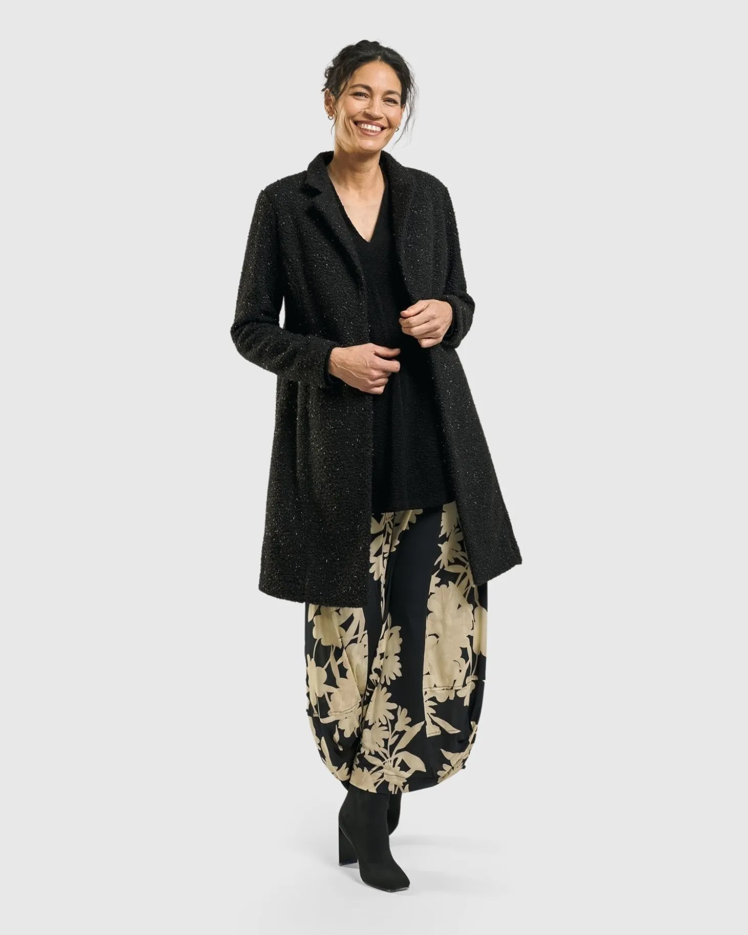 Aquarius Cardigan Jacket, Charcoal