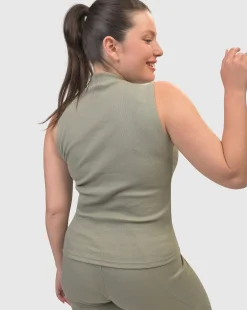 Asana High-Neck Top, Nature