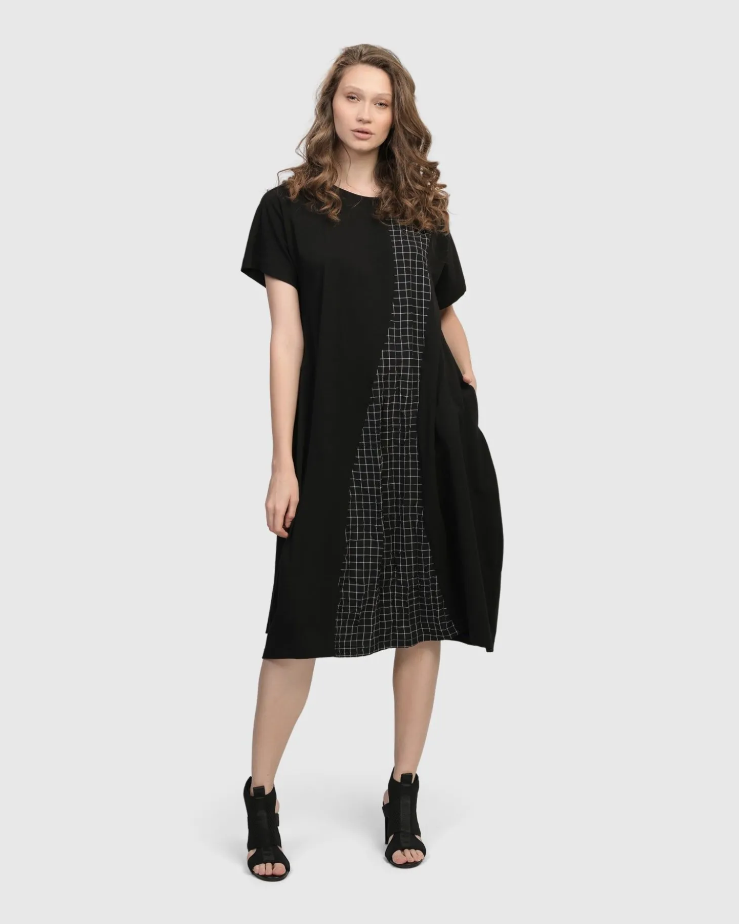 Athena Relaxed Cocoon Dress, Net