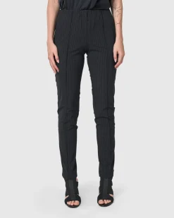 Audrey Slim Pants, Pinstripes