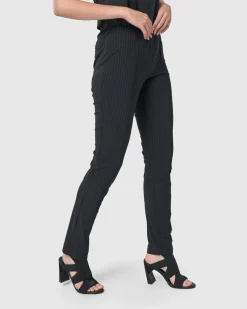 Audrey Slim Pants, Pinstripes