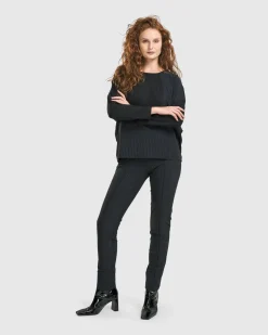 Audrey Slim Pants, Pinstripes