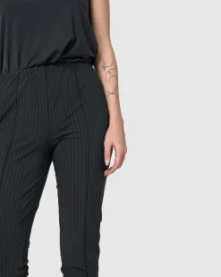 Audrey Slim Pants, Pinstripes