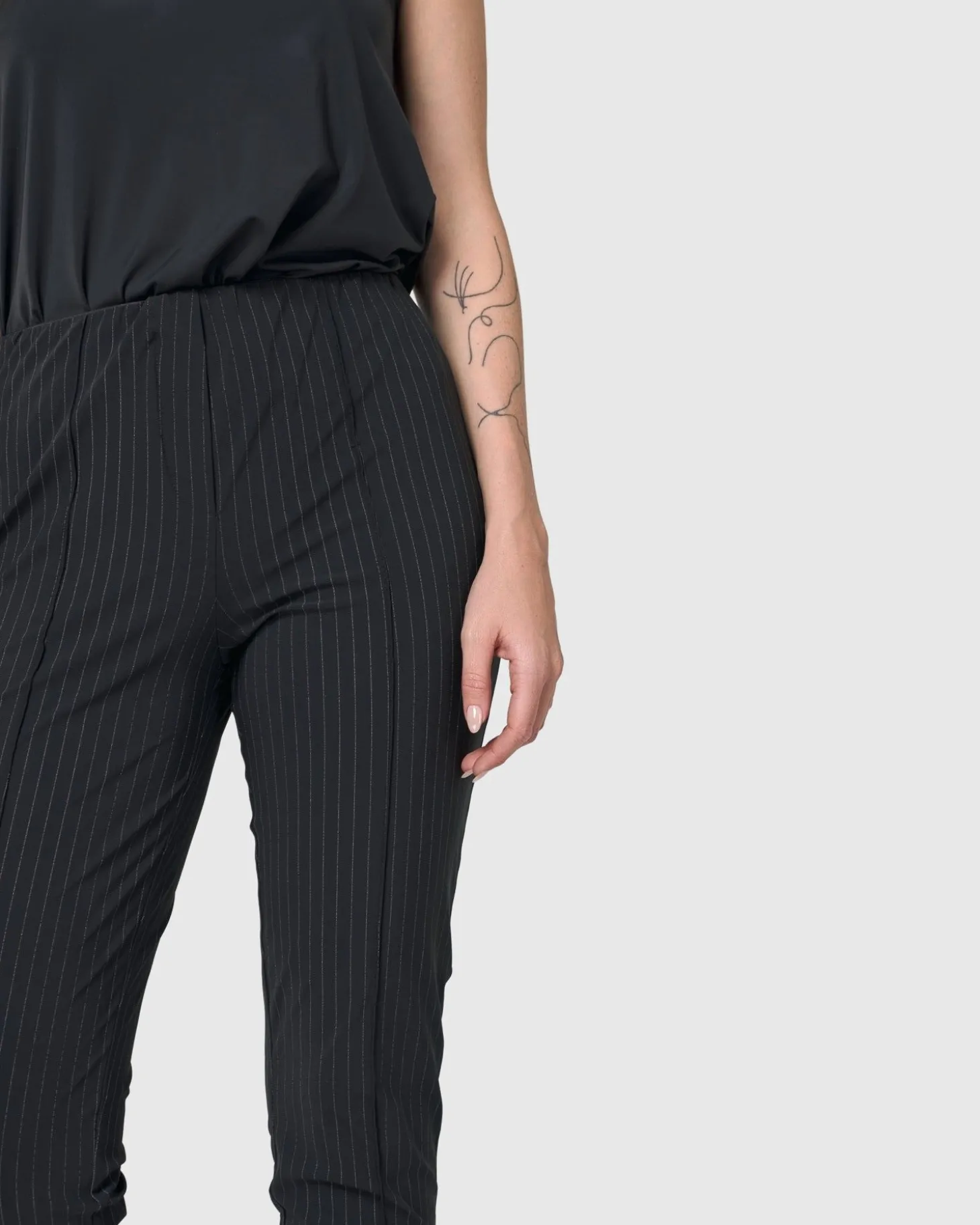 Audrey Slim Pants, Pinstripes