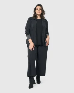 Audrey Straight Leg Pants, Pinstripes