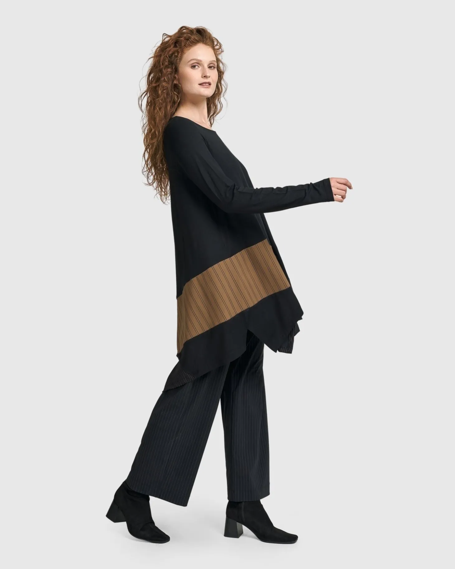 Audrey Straight Leg Pants, Pinstripes