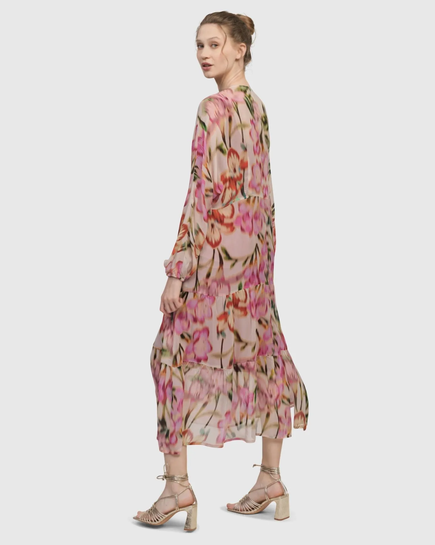 Azalea Chiffon Maxi Dress, Floral