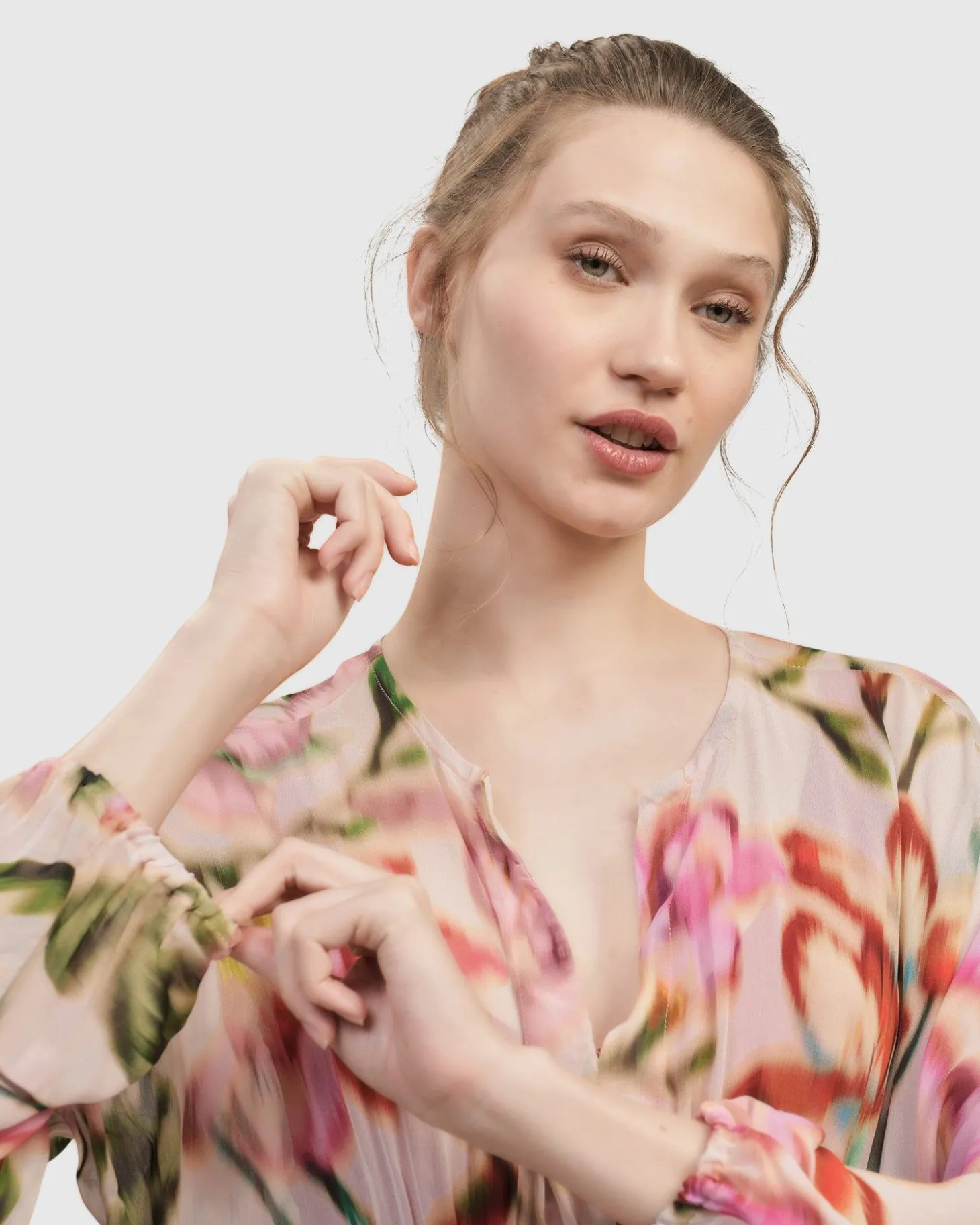 Azalea Chiffon Maxi Dress, Floral