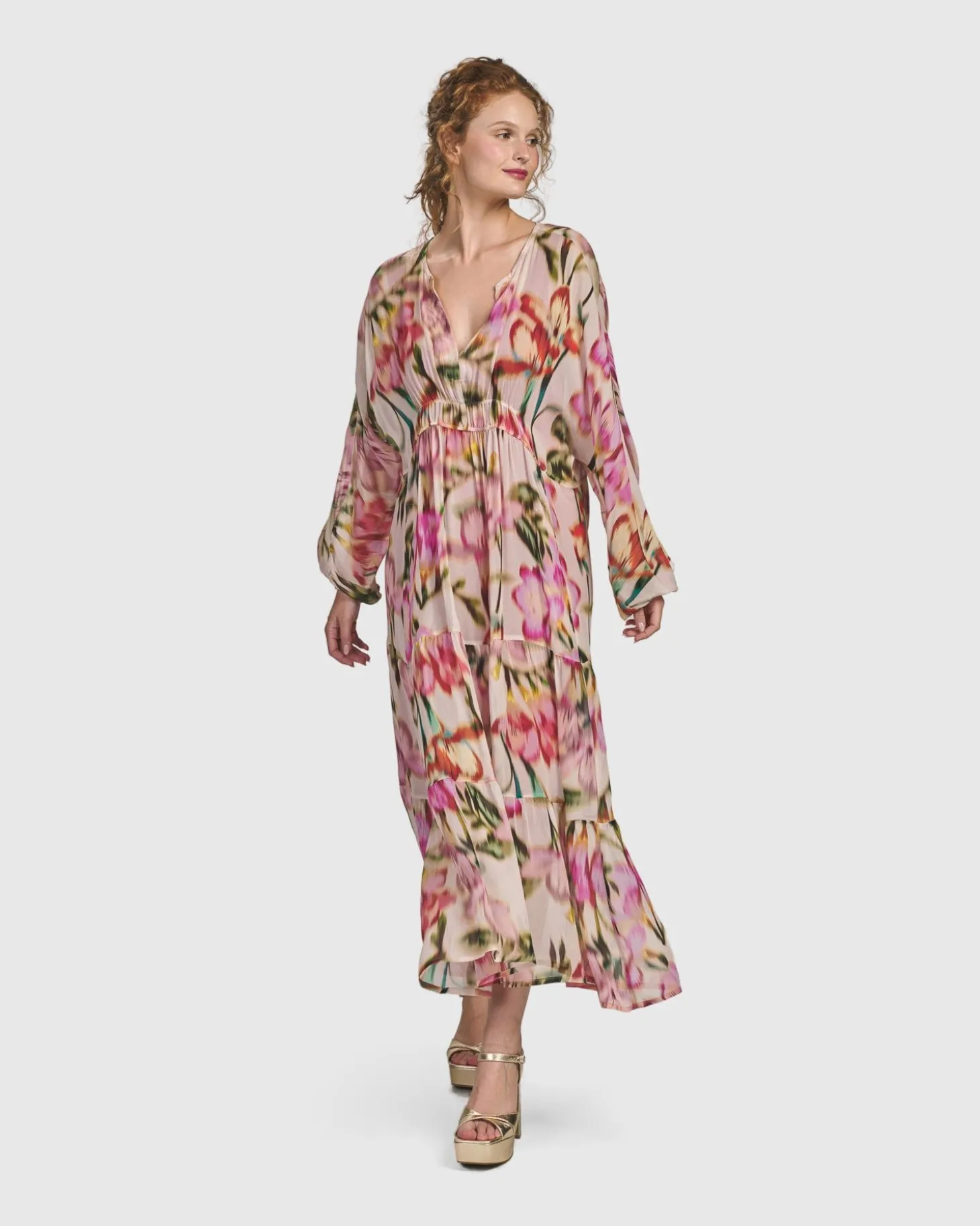 Azalea Chiffon Maxi Dress, Floral