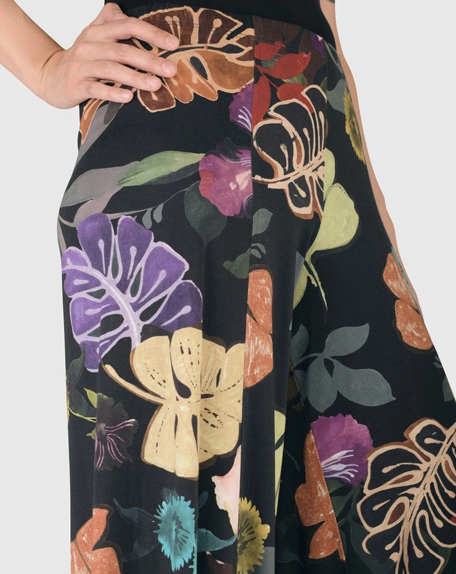 Bali Punto Pants, Leaves Multi