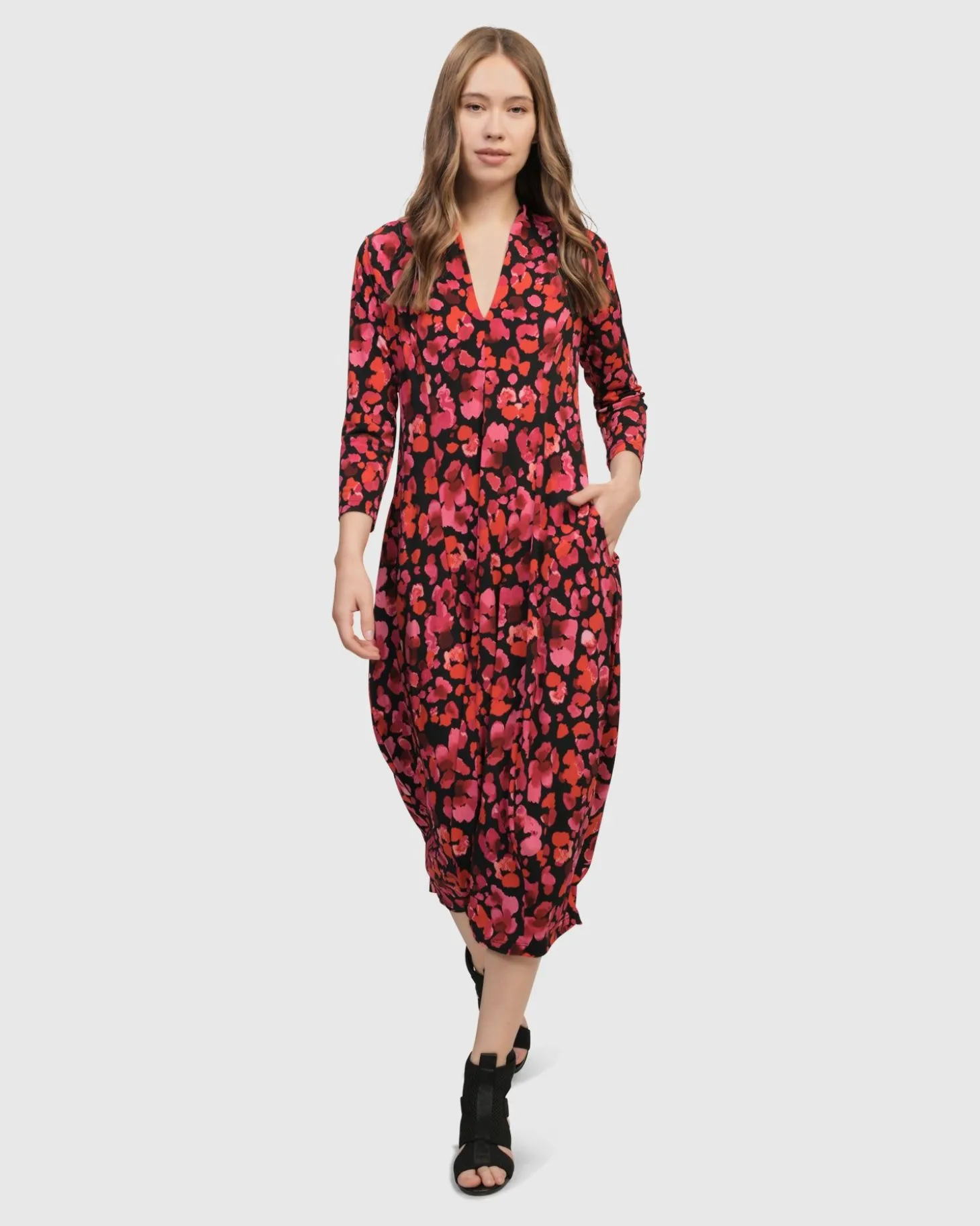 Begonia Cocoon Dress, Petals