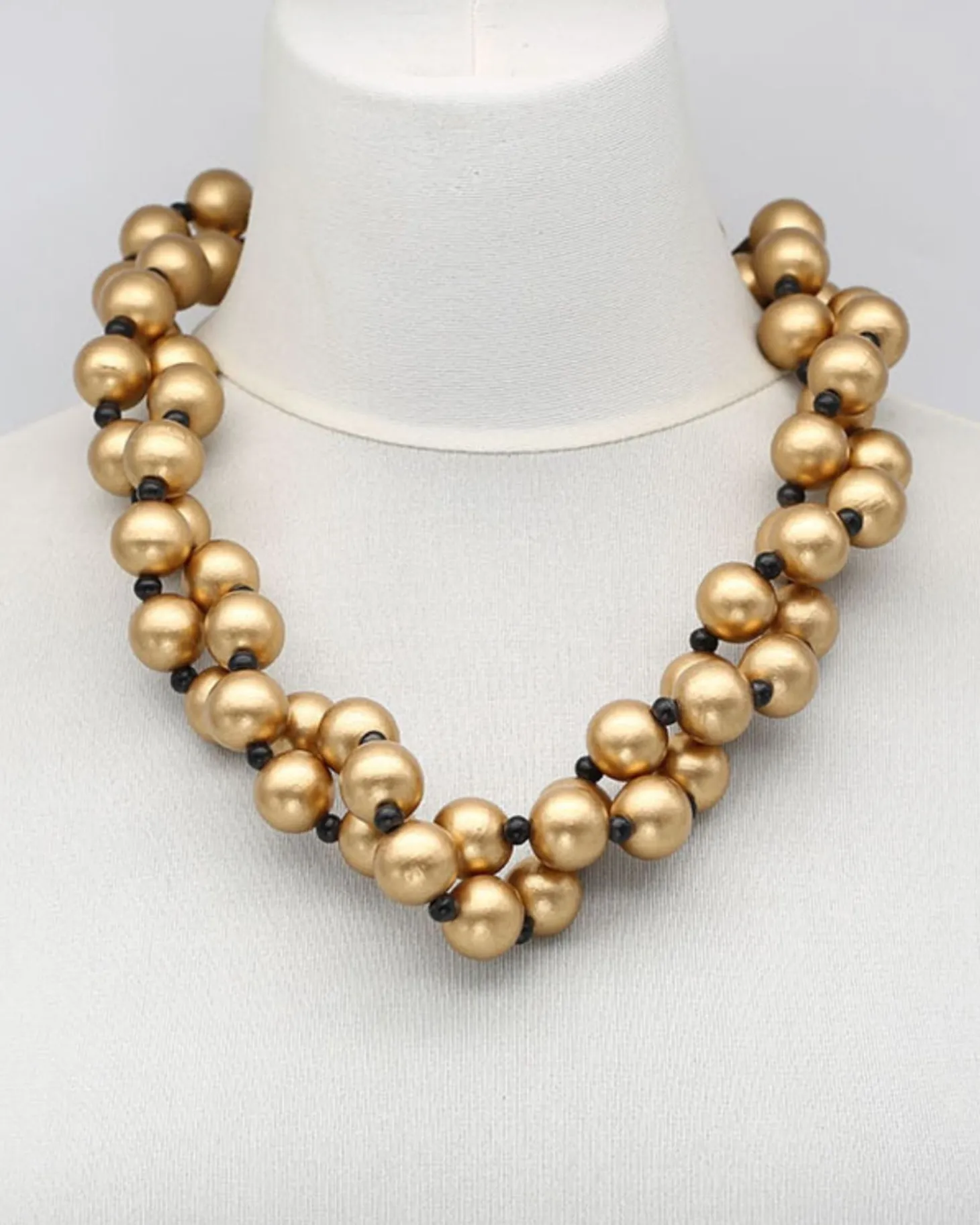 Big Bead Necklace, Gold