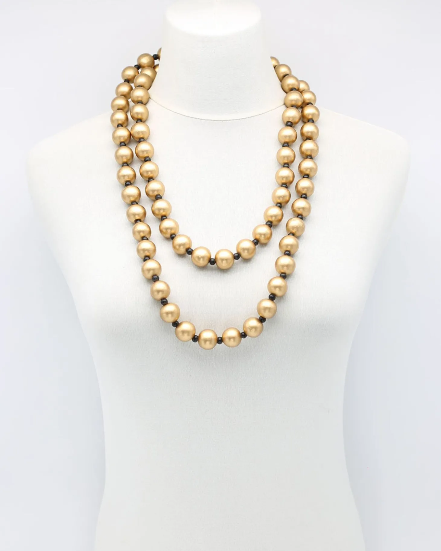 Big Bead Necklace, Gold
