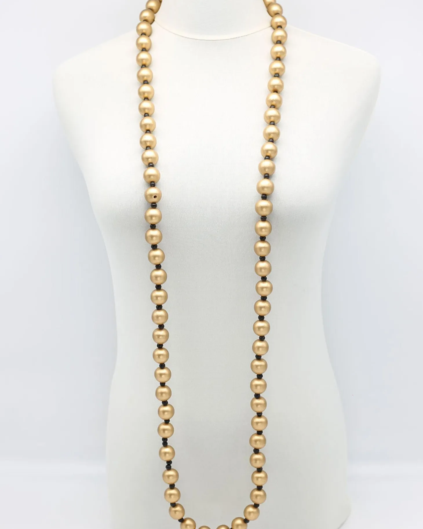 Big Bead Necklace, Gold