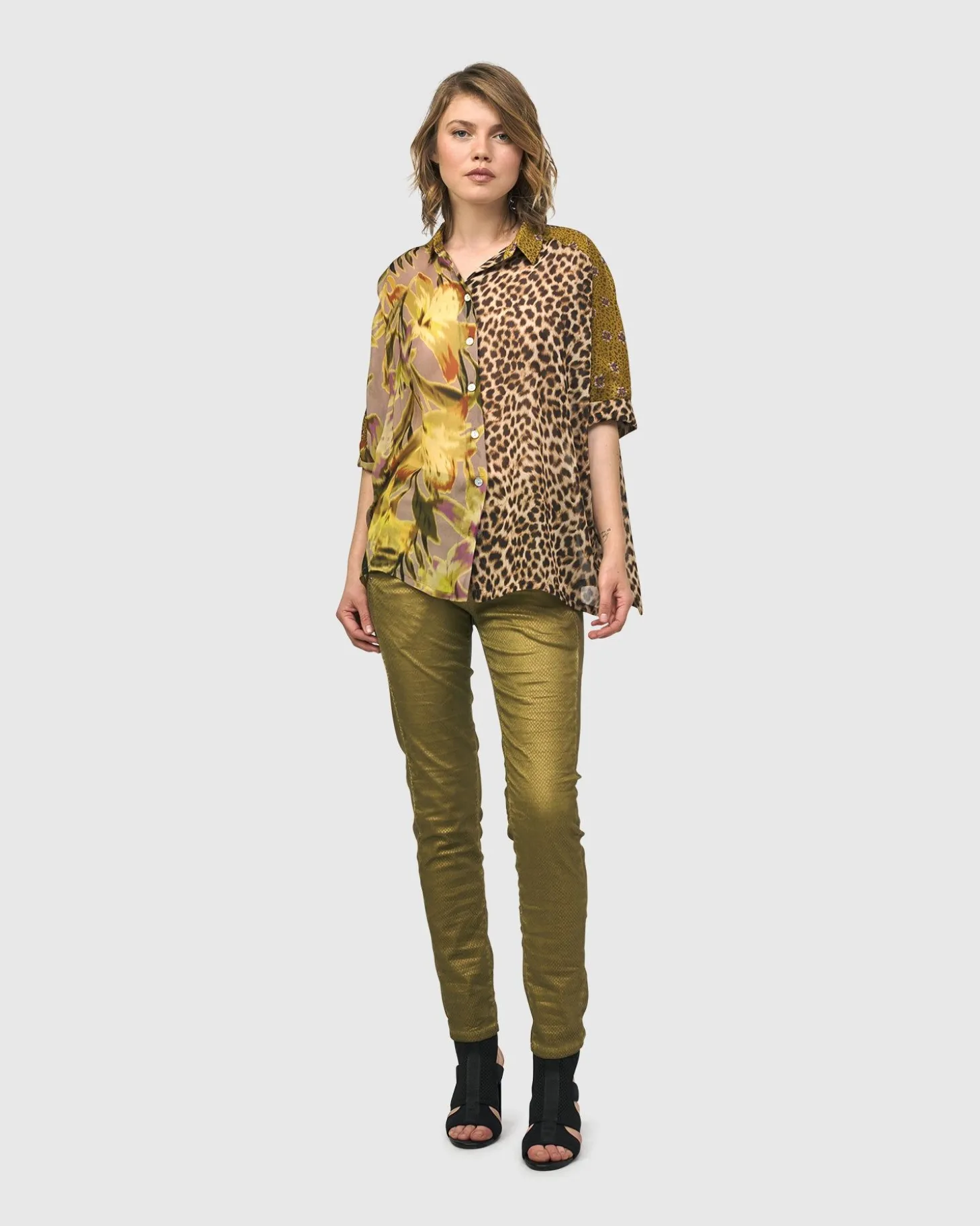 Bon Voyage Button Down Shirt, Mix