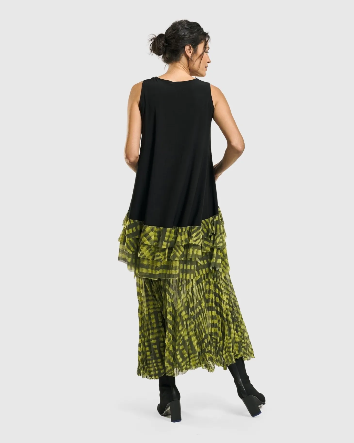 Busy Bee Sleeveless Tunic Top, Yellow