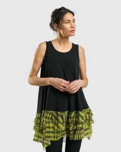 Busy Bee Sleeveless Tunic Top, Yellow