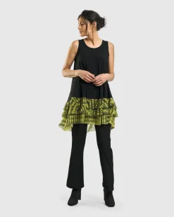 Busy Bee Sleeveless Tunic Top, Yellow
