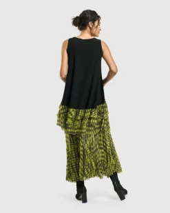 Busy Bee Sleeveless Tunic Top, Yellow