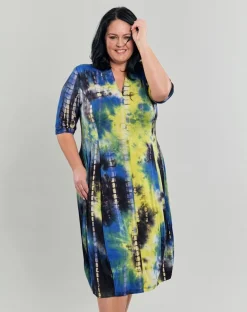 Carla Cocoon Midi Dress, Tie Dye