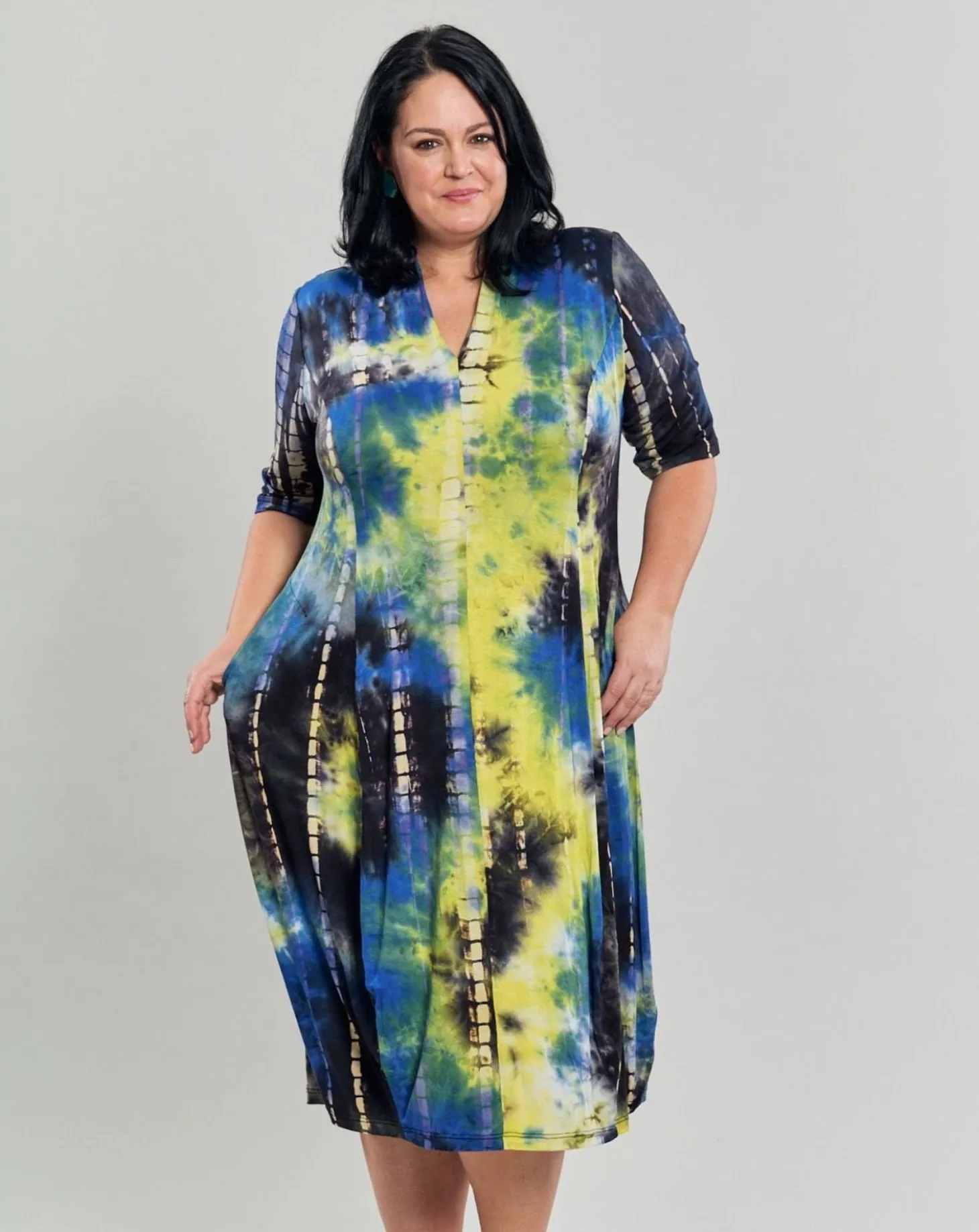 Carla Cocoon Midi Dress, Tie Dye