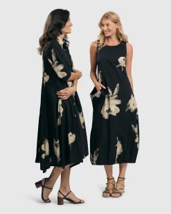 Carla Pocket Dress, Roses