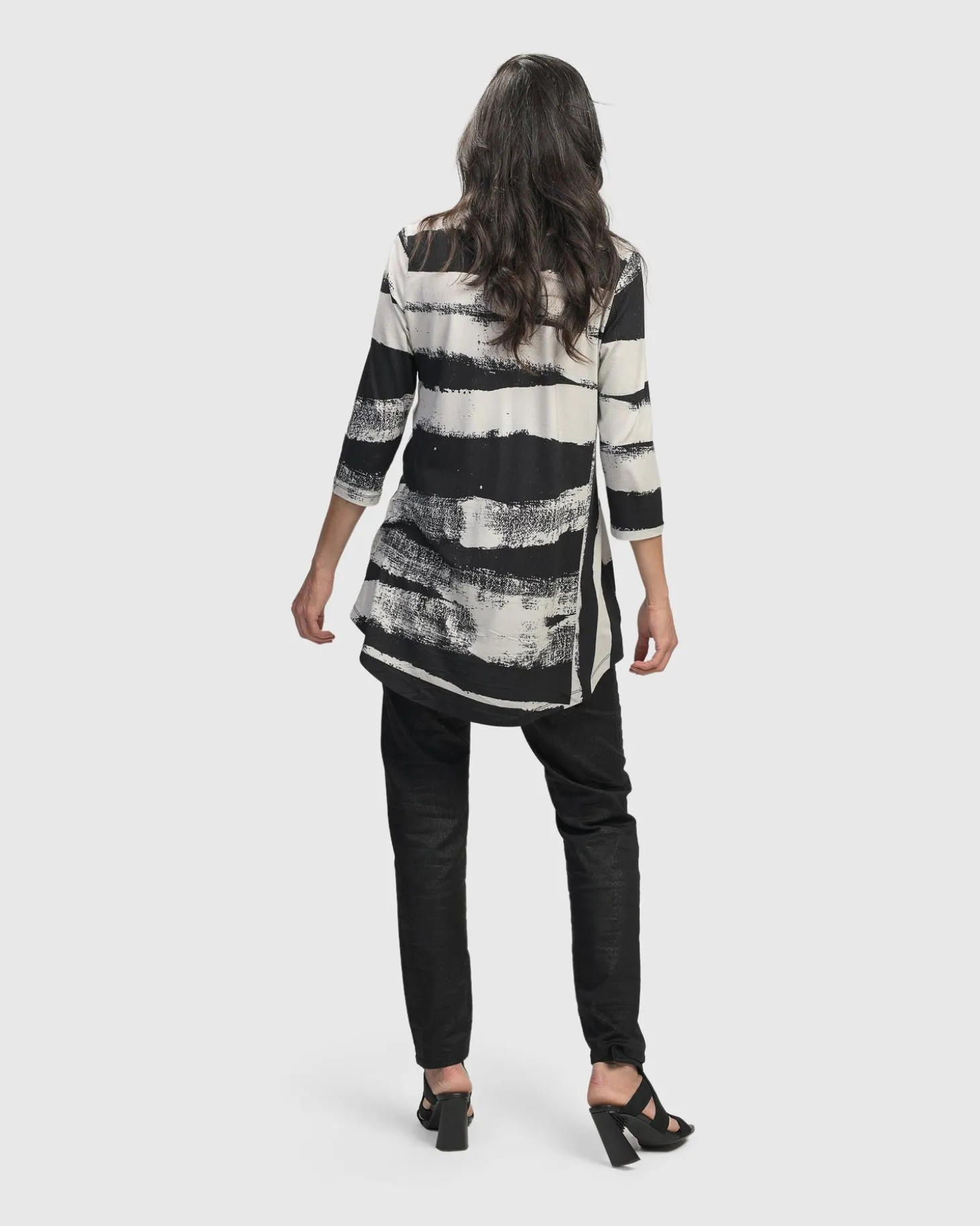 Charisma V Neck Tunic Top, Grunge