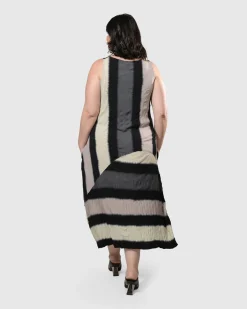 Charlie Crinkle Tank Dress, Stripe
