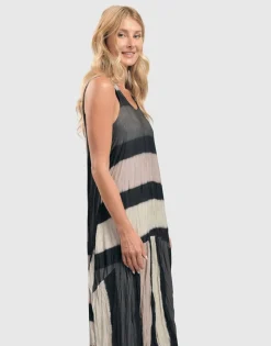 Charlie Crinkle Tank Dress, Stripe