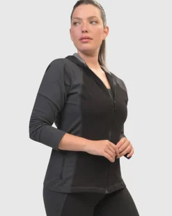 Chi Contour Hooded Zip Jacket, Mix