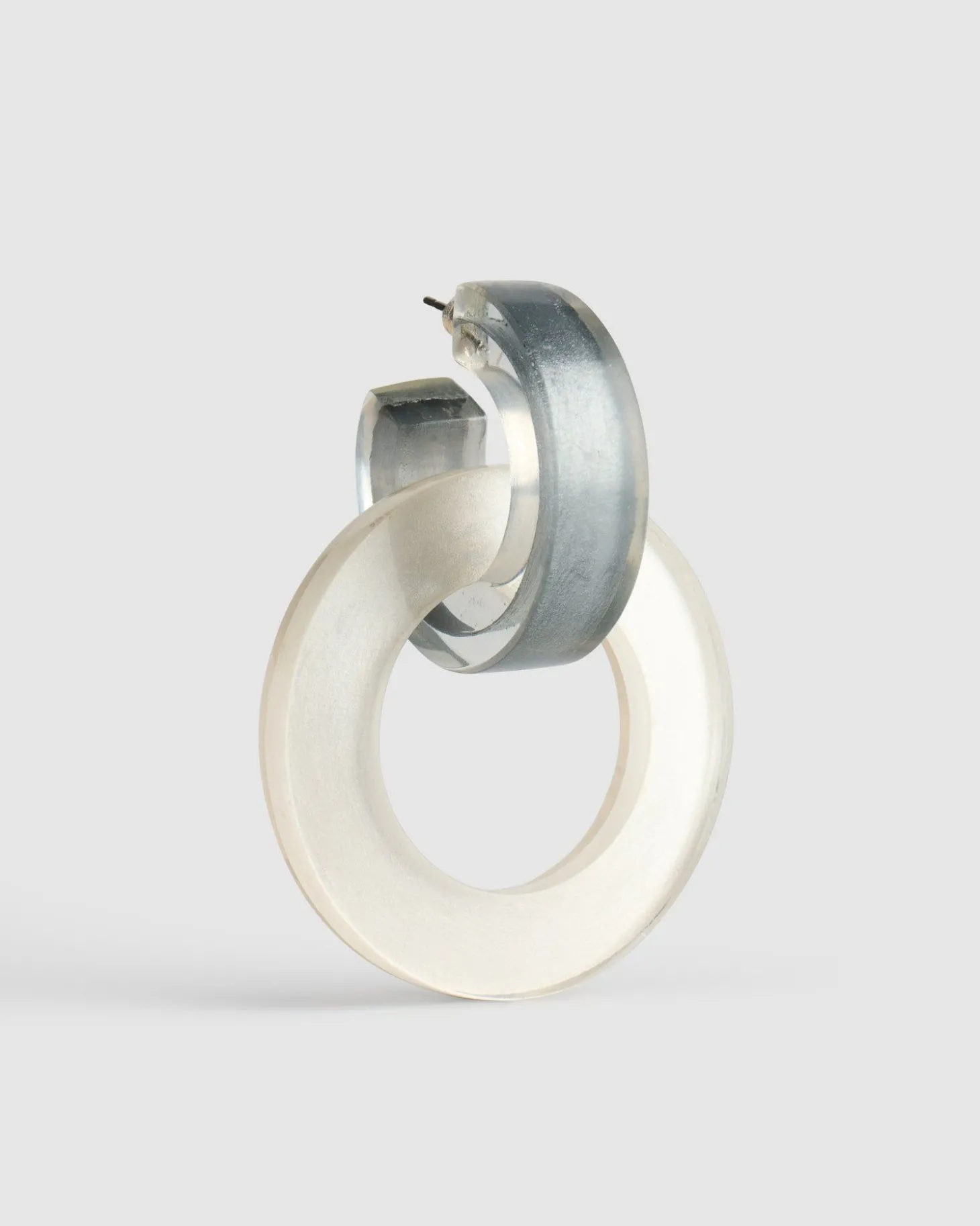 Circle Duet Earrings, Frost