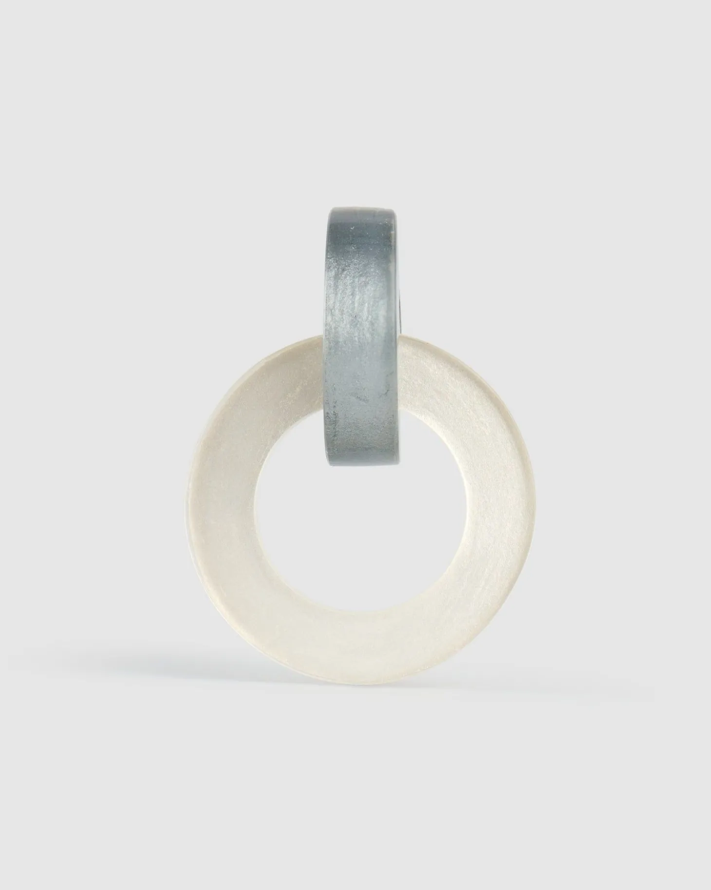 Circle Duet Earrings, Frost