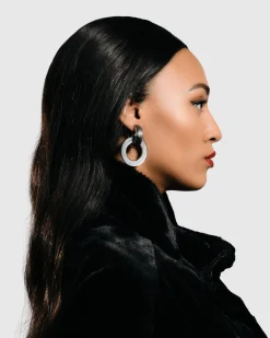 Circle Duet Earrings, Starlight