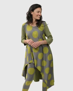 City Sizzle Swing Tunic Top, Lime