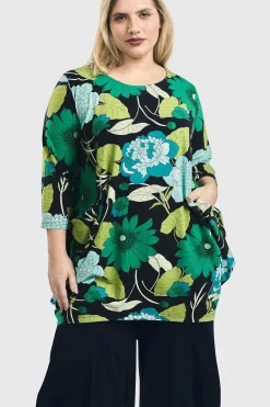 Cocoon Tunic Top, Floral